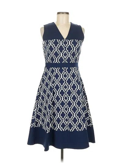 Pre-owned Lands' End Cocktail Dress In Blue