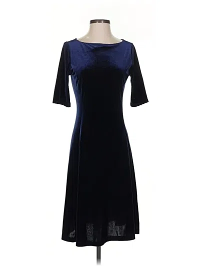 Pre-owned Lands' End Cocktail Dress In Blue
