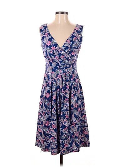 Pre-owned Lands' End Cocktail Dress In Blue