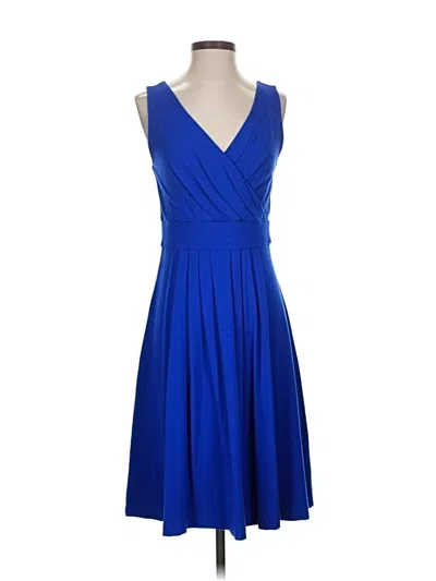Pre-owned Lands' End Cocktail Dress In Blue