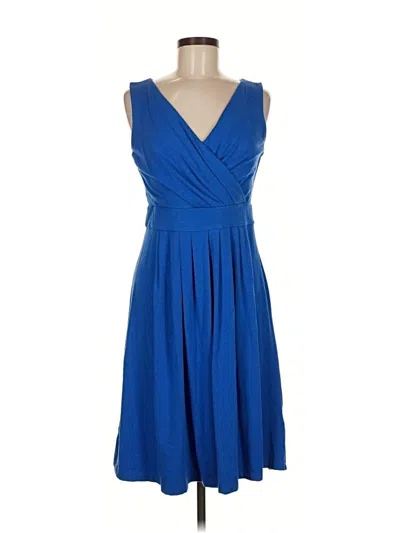 Pre-owned Lands' End Cocktail Dress In Blue