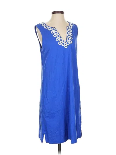Pre-owned Lands' End Cocktail Dress In Blue