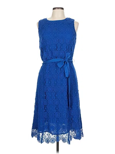 Pre-owned Lands' End Cocktail Dress In Blue