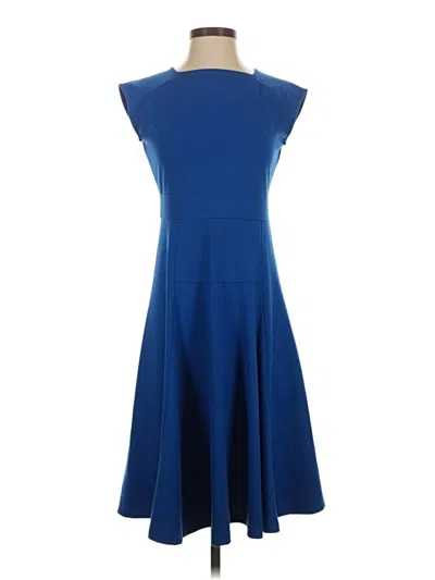 Pre-owned Lands' End Cocktail Dress In Blue