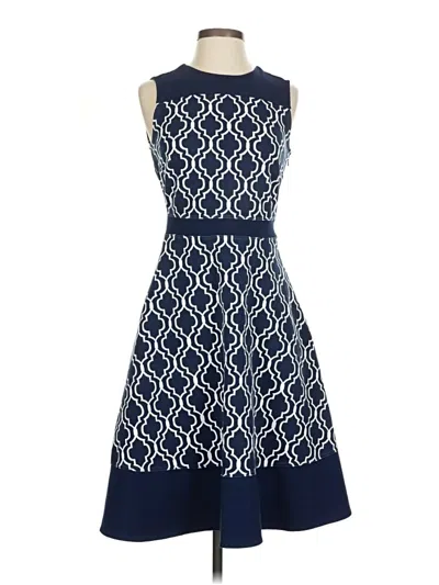 Pre-owned Lands' End Cocktail Dress In Blue