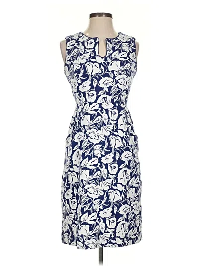 Pre-owned Lands' End Cocktail Dress In Blue