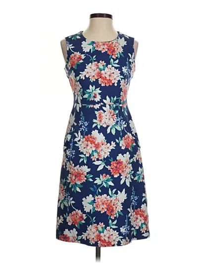 Pre-owned Lands' End Cocktail Dress In Blue