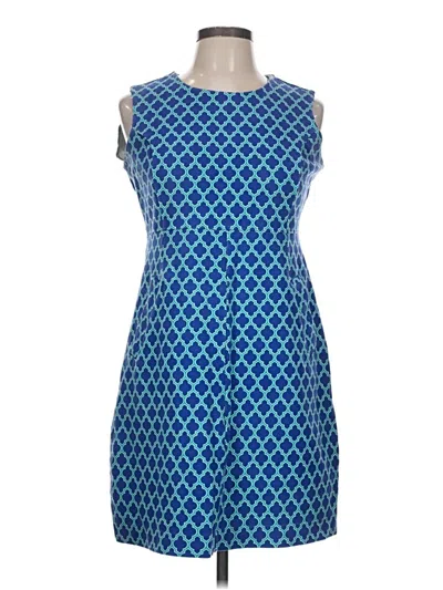 Pre-owned Lands' End Cocktail Dress In Blue