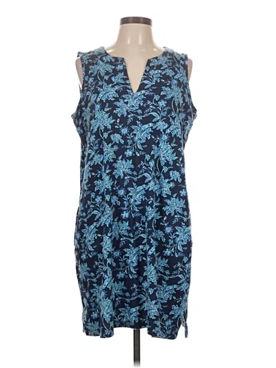 Pre-owned Lands' End Cocktail Dress In Blue