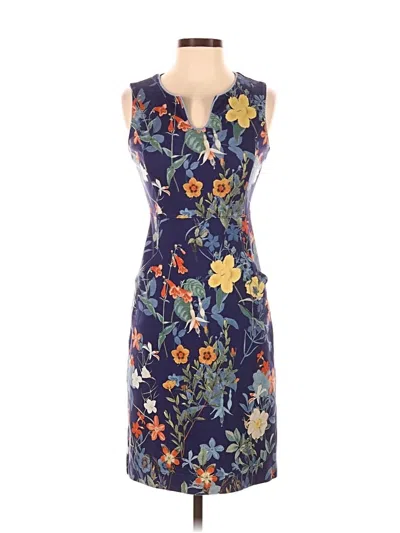 Pre-owned Lands' End Cocktail Dress In Blue