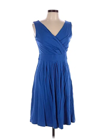 Pre-owned Lands' End Cocktail Dress In Blue