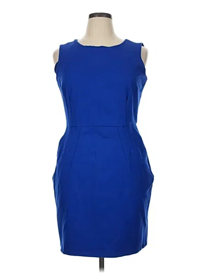 Pre-owned Lands' End Cocktail Dress In Blue