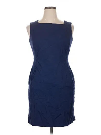 Pre-owned Lands' End Cocktail Dress In Blue