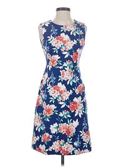 Pre-owned Lands' End Cocktail Dress In Blue