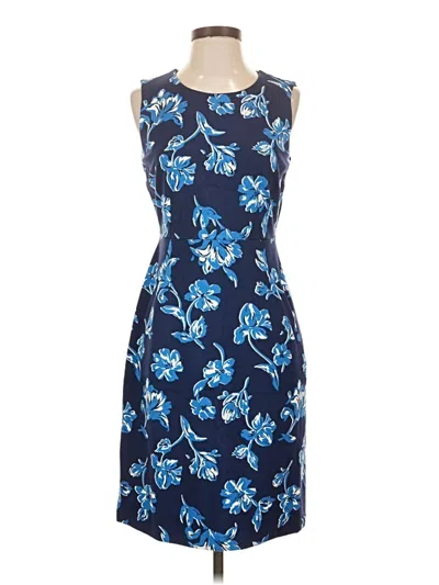 Pre-owned Lands' End Cocktail Dress In Blue