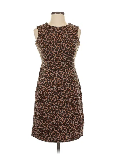 Pre-owned Lands' End Cocktail Dress In Brown
