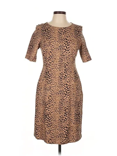 Pre-owned Lands' End Cocktail Dress In Brown