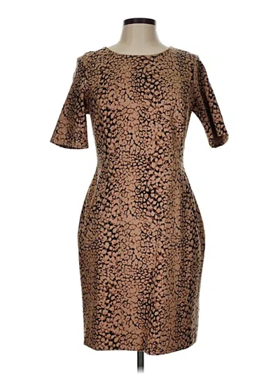Pre-owned Lands' End Cocktail Dress In Brown