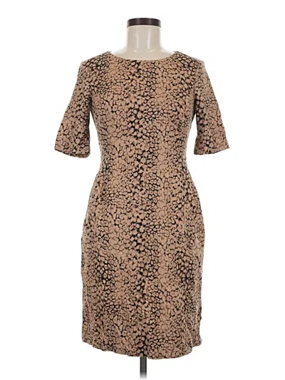 Pre-owned Lands' End Cocktail Dress In Brown