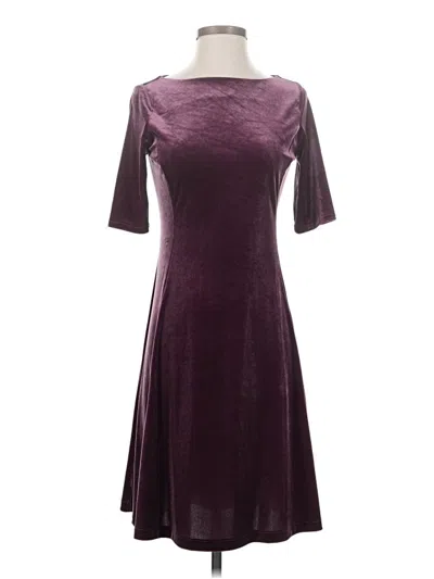Pre-owned Lands' End Cocktail Dress In Burgundy