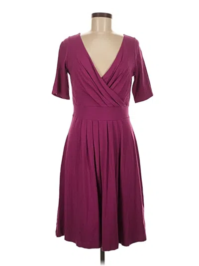 Pre-owned Lands' End Cocktail Dress In Burgundy