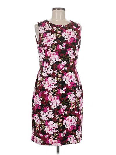 Pre-owned Lands' End Cocktail Dress In Burgundy