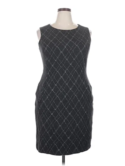 Pre-owned Lands' End Cocktail Dress In Gray