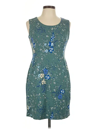 Pre-owned Lands' End Cocktail Dress In Green