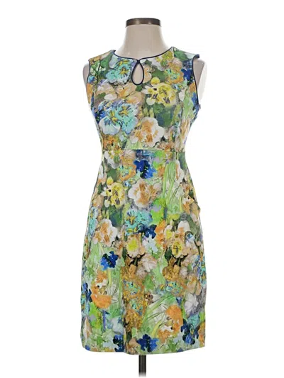 Pre-owned Lands' End Cocktail Dress In Green