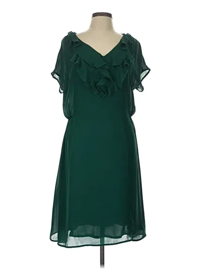 Pre-owned Lands' End Cocktail Dress In Green