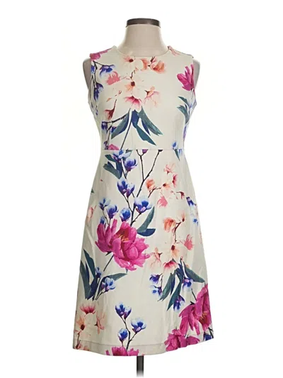 Pre-owned Lands' End Cocktail Dress In Ivory