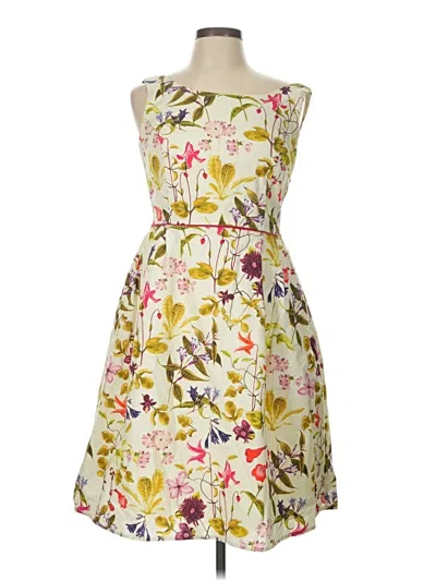 Pre-owned Lands' End Cocktail Dress In Ivory