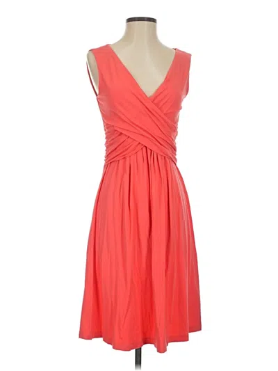Pre-owned Lands' End Cocktail Dress In Orange