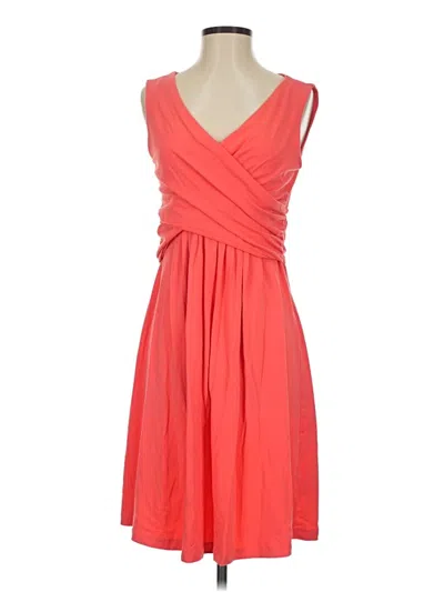 Pre-owned Lands' End Cocktail Dress In Orange