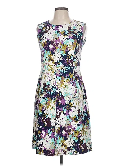 Pre-owned Lands' End Cocktail Dress In Purple