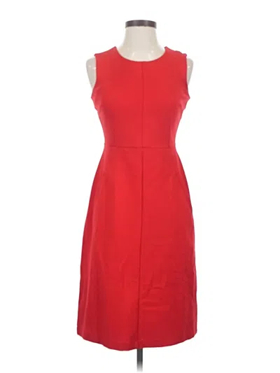 Pre-owned Lands' End Cocktail Dress In Red