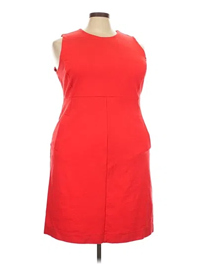 Pre-owned Lands' End Cocktail Dress In Red