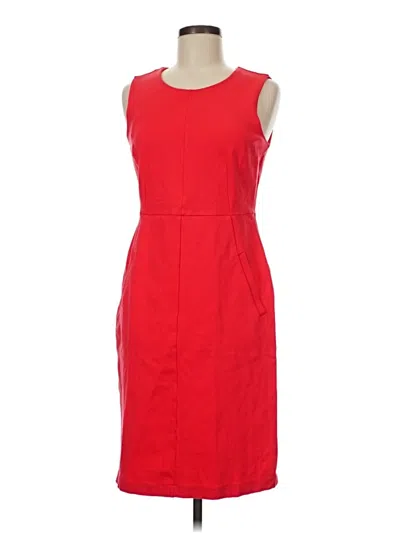 Pre-owned Lands' End Cocktail Dress In Red