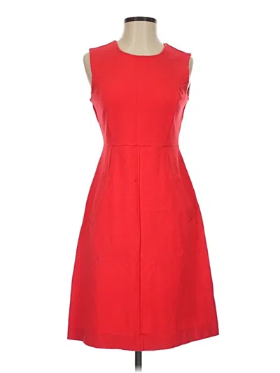 Pre-owned Lands' End Cocktail Dress In Red