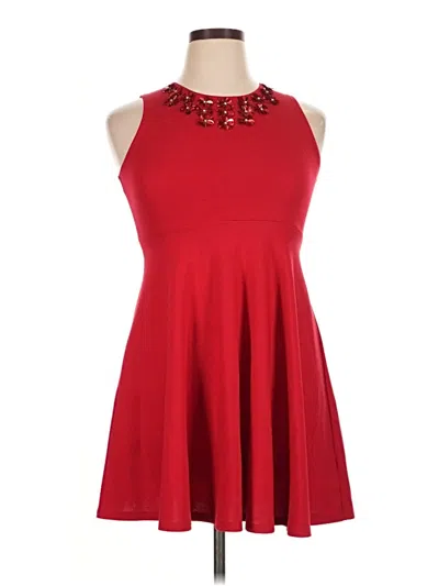Pre-owned Lands' End Cocktail Dress In Red