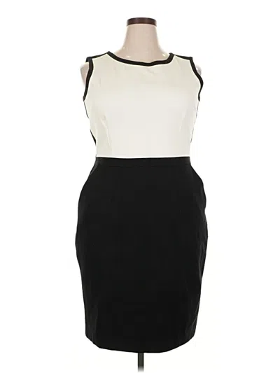 Pre-owned Lands' End Cocktail Dress In White