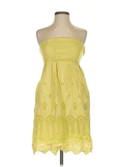 Pre-owned Lands' End Cocktail Dress In Yellow