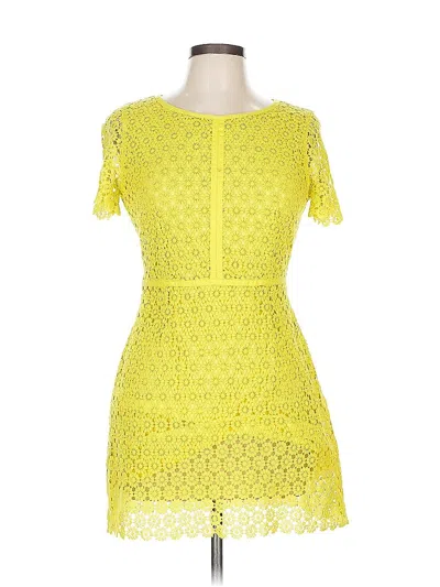 Pre-owned Lands' End Cocktail Dress In Yellow