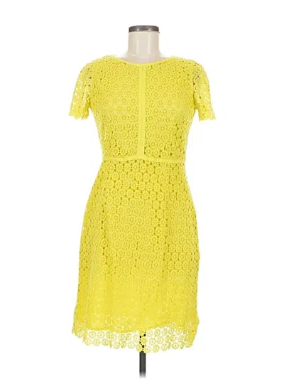 Pre-owned Lands' End Cocktail Dress In Yellow