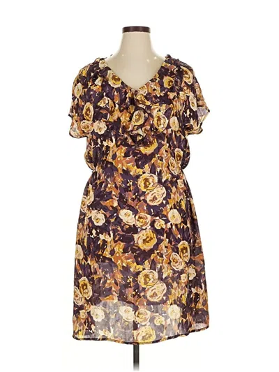 Pre-owned Lands' End Cocktail Dress In Yellow