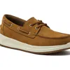 Lands' End Comfort Leather Slip On Boat Shoes In Toasted Rye