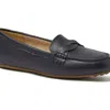 Lands' End Comfort Leather Slip On Loafer Shoes In Deep Sea Navy