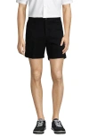 Lands' End Comfort Waist 6" No Iron Chino Shorts In Black