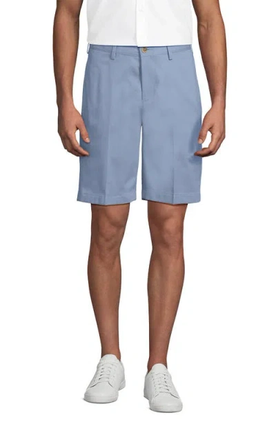 Lands' End Comfort Waist 9" No Iron Chino Shorts In Pale Slate Blue