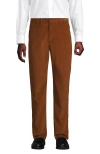 Lands' End Comfort Waist Stretch Fine Wale Corduroy Dress Pants In Brown